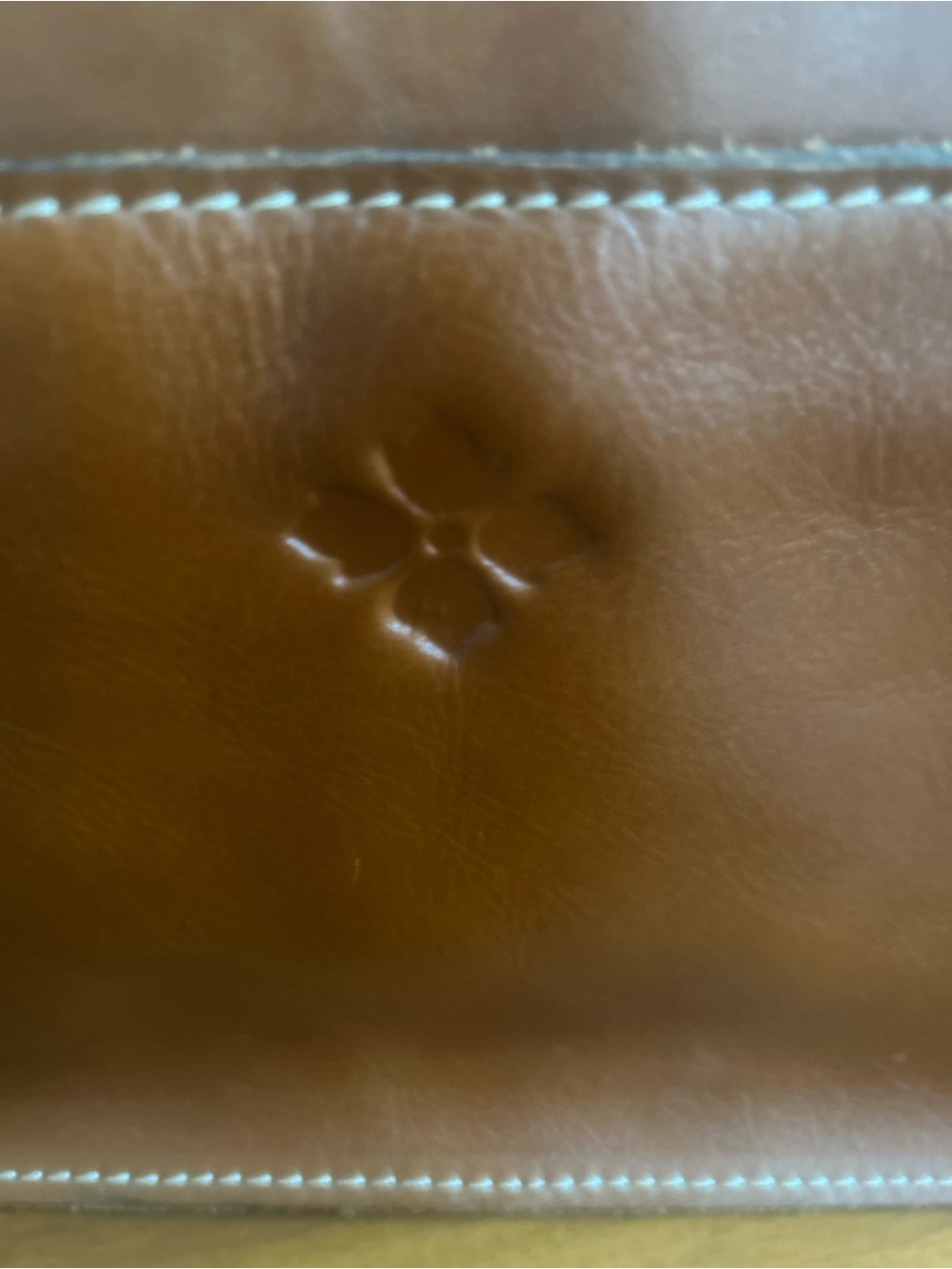 Patricia Nash - Leather Crossbody Bag in Cognac Brown - Picture 4 of 5